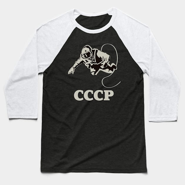 CCCP Cosmonaut Baseball T-Shirt by nickemporium1